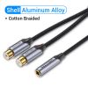  Jack Chuyển Âm Thanh 3.5mm to 2RCA VENTION BCO (Female to Female) 