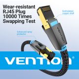  Cáp mạng tốc độ cao dây bọc dù Vention Cat8 SFTP Ethernet Patch Cable - IKG ( kèm đầu cáp bấm sẵn ) 