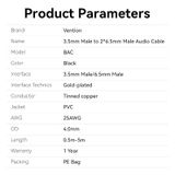  Dây cáp âm thanh chất lượng cao AUX Audio VENTION BACBF (3.5mm to 6.35mm, 3.5mm Male to Dual 6.35mm Male) 