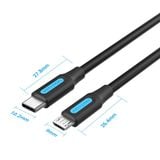  Cáp chuyển C sang Micro-B VENTION COV (USB 2.0, 2A) 
