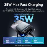  Pin Dự Phòng VENTION 10000mAh 35W (Digital Dislplay, With Type-C Built-in Cable) 