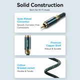  Cáp âm thanh cao cấp đầu Bông Sen Vention Cotton Braided RCA Male to Male Coaxial Audio Cable - BCT (Green Copper Type, DTS / 5.1 Channel Support) 