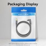  Cáp quang Audio vải dù cao cấp Vention 90-Degree Optical Audio Cable ( Đầu mạ vàng, gập chữ L 90 độ / Xoay 360 độ, Aluminum Alloy ) 