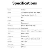  Cáp âm thanh cao cấp Vention Dual Banana Plugs to Dual Spade Plugs dung cho Loa - BLC ( 2 đầu bắp chuối sang 2 đầu Jack càng cua ) 