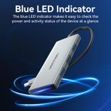  HUB chuyển đa năng Vention 7 in 1 Docking Station - TOP (Type C to HDMI/USB 3.0x3/SD/TF/PD,  0.115m Aluminum Alloy) 