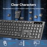  Combo chuột kèm bàn phím không dây Vention Wireless Full-Sized Keyboard and Mouse Combo - KTDB0-EN (with Mouse Pad Black Slim Type - US English Layout) 