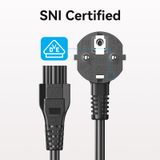  3-Prong Power Cord 1.8M C5 Connector EU Plug 
