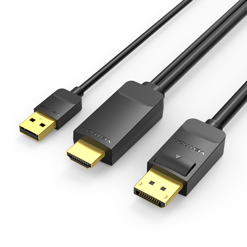 Vention HDMI-A Male to DP Male HD Cable 2M Black ( ABJ-BH ) Vention HDMI-A Male to DP Male HD Cable 2M Black ( ABJ-BH )