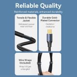 Cáp AV Mini DisplayPort to Mini DisplayPort vải dù siêu nét Vention Cotton Braided 8K - HCG (Mini DP Male to Male, 8K@60Hz/ 4K@144Hz, 32.4Gbps Bandwidth) 