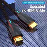  Cáp HDMI cao cấp vải dù siêu bền Vention Cotton Braided 8K@60Hz/4K@120Hz - AAU (HDMI Cable) 