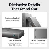  HUB Chuyển Đổi Đa Năng 11-in-1 VENTION TPW (Type-C to RJ45 1Gbps + 1*TF/SD + 1*USB-C Host + 1*Type-C PD100W + 1*USB-C/1*HDMI2 4K@60Hz + USB-A 3.2 Gen2 10Gbps + 2*Type-C 3.2 Gen2 10Gbps + DP or HDMI1 4K@60Hz, DisplayLink, Compatible with Windows/MacOS) 