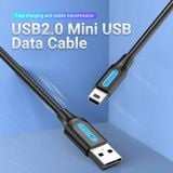  Cáp Sạc Nhanh USB to Mini-B VENTION COM (USB2.0, 480Mbps) 