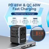  Củ Sạc Nhanh Đa Năng Du Lịch Toàn Cầu 2C + 2A VENTION FJF 65W (65W/65W/60W/5W) 