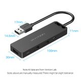  HUB chia cổng USB và mở rộng Vention 6in1 USB Slitter - CHU (USB 2.0 to USB 2.0*3/TF/SD/Micro-B) 