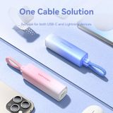  Bi-Directional Charging Cable 11CM for 5000mAh Power Bank (USB-C + Lightning) 20W  Light Indicator Display Type 