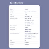  Bộ sạc du lịch đa năng Vention 3-Port USB Universal Travel Adapter 20W - FJC (USBx2 + Type C , 20W/18W/18W, PD/QC3.0/AFC/FCP Multi Quick charge support, Multi Plug Port) 