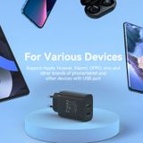  2-port USB(A+C) Wall Charger (18W+20W) EU-Plug Black 