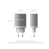  Vention 3-Port USB (C+A)+HDMI GaN Switch Dock (60W/5W/4K@60Hz) EU-Plug 