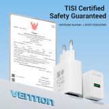  Củ sạc nhanh Vention Quick charger 18W - FAB (USB-A Wall Quick Charger, TISI Certified) 
