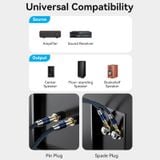  Cáp âm thanh cao cấp Vention Dual Banana Plugs to Dual Spade Plugs dung cho Loa - BLC ( 2 đầu bắp chuối sang 2 đầu Jack càng cua ) 