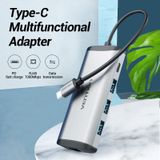  HUB chuyển đa năng Vention 6in1 Multifunction HUB - TGD (Type-C to USB 3.0*3/Gigabit Ethernet/PD) 