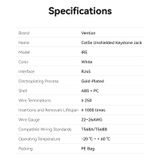  Đầu nối mạng tốc độ cao chuẩn Cat5e Vention Unshielded Keystone Jack - IRE (White Plastic Type) 