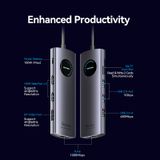  HUB chuyển đa năng Vention 10 in 1 TQW (USB-C to DP/HDMI x 2/USB 3.0 x 2/USB 2.0/RJ45/SD/TF/PD MST Docking Station) 