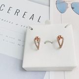  Khuyên tai Swarovski Lifelong màu vàng hồng- Swarovski Lifelong Hoop Pierced Earrings Small, White, Rose Gold Plating 