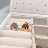  Dây chuyền thiên nga Swarovski khắc thiên nga đeo 2 mặt màu vàng hồng - Swarovski Signum pendant Swan, White, Rose gold-tone plated 