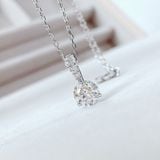  Dây chuyền Swarovski Solitaire trắng - Solitaire pendant Round cut, White, Rhodium plated 