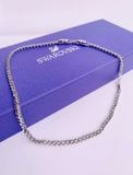  Dây Tennis Deluxe pha lê xám Swarovski - Swarovski Tennis Deluxe Necklace Gray, Ruthenium plated 