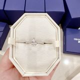  Nhẫn Swarovski Millenia cocktail pear cut size 55 - Swarovski Millenia cocktail ring Pear cut, Pavé, White, Rhodium plated 