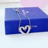  Lắc tay thiên nga chụm đầu Swarovski màu trắng - Swarovski Una bracelet Heart, Medium, White, Rhodium plated 