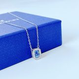  Dây chuyền Millenia dancing xanh Swarovski - Swarovski Millenia necklace Octagon cut, Blue, Rhodium plated 
