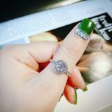  Nhẫn Swarovski Angelic trắng - Swarovski Angelic ring Round cut, White, Rhodium plated 