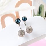  Khuyên tai Swarovski Forward xanh - Swarovski Forward earring jackets Round cut, Blue 