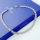  Vòng cổ Swarovski full pha lê trắng - Swarovski Angelic necklace Round cut, White, Rhodium plated 