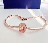  Lắc tay Swarovski Millenia đá nhảy hồng - Swarovski Millenia bangle Octagon cut, Pavé, Pink, Rose gold-tone plated 