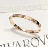  Vòng tay Swarovski Tactic size S màu vàng hồng size S -  Swarovski Tactic bangle White, Rose gold-tone finish size S 
