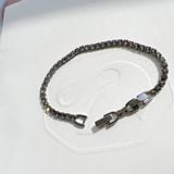  Lắc tay Swarovski Tennis Deluxe màu xám -  Swarovski Tennis Deluxe bracelet Round cut, Gray, Ruthenium plated 
