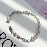  Lắc tay Swarovski Diapason hoa pha lê trắng - Swarovski Diapason bracelet, Mixed cuts, White, Rhodium plated 