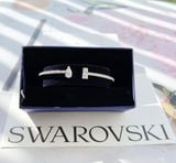  Vòng tay Swarovski Attract trắng size S - Swarovski Attract cuff Mixed cuts, White, Rhodium plated size S 