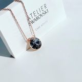  Dây chuyền Swarovski Bella V màu ghi - Swarovski Bella V pendant Round cut, Gray, Rose gold-tone plated 