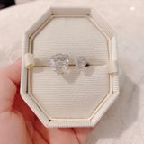  Nhẫn Swarovski Millenia Trilliant sz 55 - Millenia open ring Trilliant cut, White, Rhodium plated sz 55 