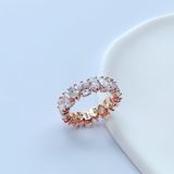  Nhẫn Swarovski Vittore giọt nước vàng hồng - Swarovski Vittore ring Drop cut, White, Rose gold-tone plated 