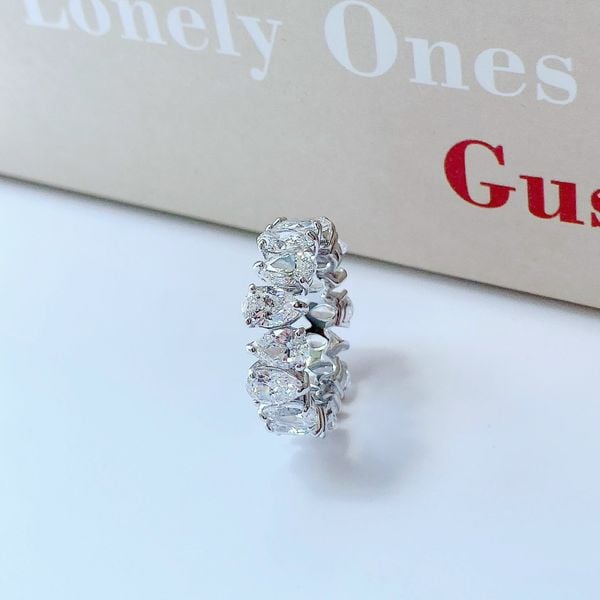  Nhẫn Swarovski Vittore giọt nước trắng  -  Swarovski Vittore ring Drop cut, White, Rhodium plated 