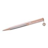  Bút ký Swarovski mẫu gắn charm tim - Swarovski Crystalline ballpoint pen Heart, Rose gold tone, Pink lacquered, Rose gold-tone plated 