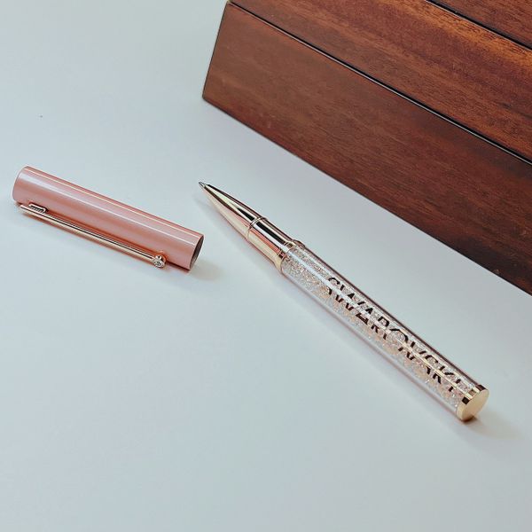  Bút ký Swarovski Crystalline hồng - Swarovski Crystalline Gloss ballpoint pen Pink, Pink lacquered, Rose gold-tone plated 