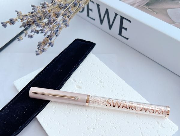  Bút ký Swarovski Crystalline vàng hồng - Swarovski Crystalline Gloss ballpoint pen Rose gold tone, Pink lacquered, Rose gold-tone plated 