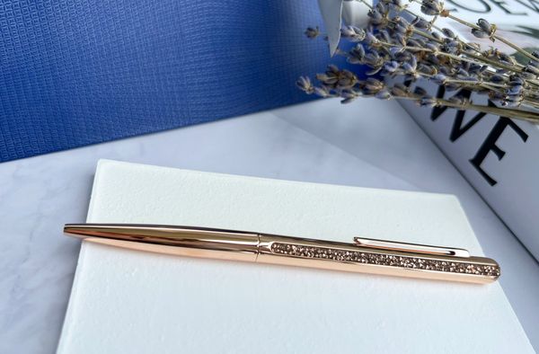  Bút ký Swarovski nhũ trắng/ vàng hồng - Swarovski Crystal Shimmer ballpoint pen 